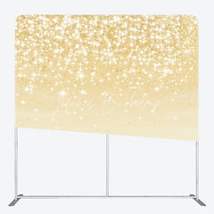 Lofaris Gold Glitter Tension Fabric Backdrop Shining Sparkles Bokeh Decor Luxury Abstract Theme Background for Prom Party