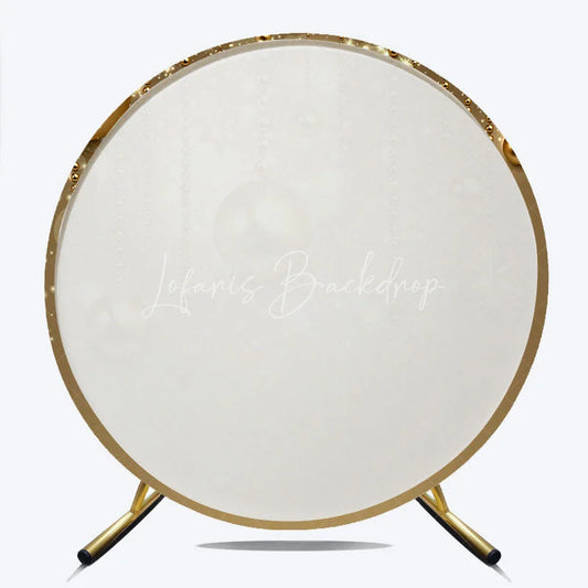 Lofaris Gold Ornament Sparkle Round Backdrop Luxury Christmas Bokeh Photography Background