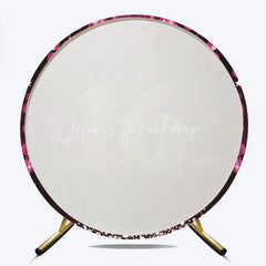 Lofaris Gold Sixteen Fine 16th Birthday Round Backdrop Purple and Diamond Luxury Sweet 16 Party Cover