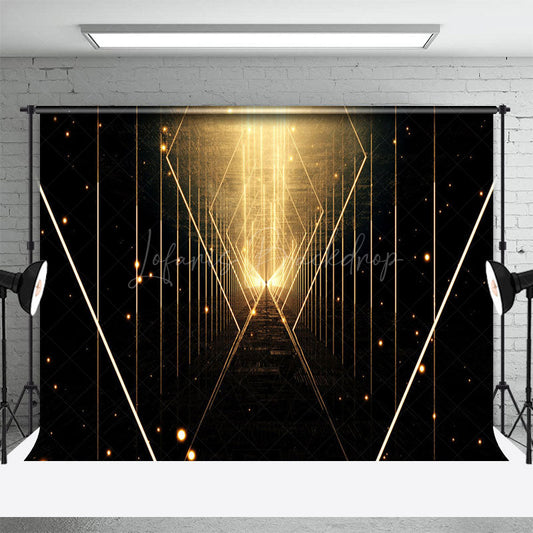 Lofaris Gold Thread Sacred Way Bokeh Photography Backdrop