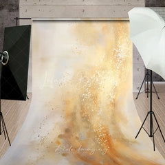 Lofaris Golden Abstract Texture Sweep Backdrop Elegant Artistic Portrait Background for Professional Photography