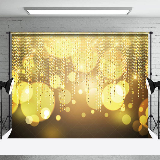 Lofaris Golden Brown Blurred Glitter Photography Backdrop