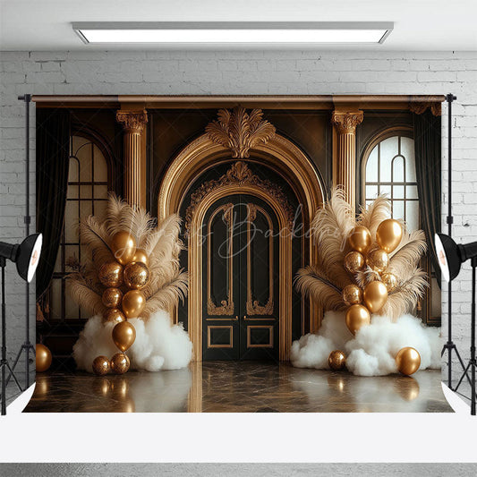 Lofaris Gorgeous Architecture Feather Balloon Photo Backdrop