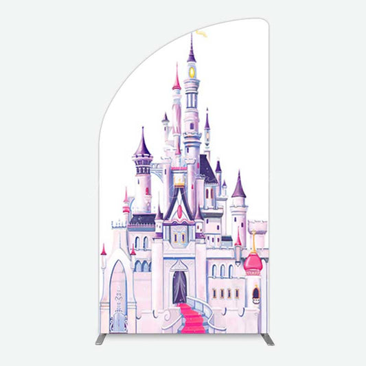Lofaris Gorgeous Castle Princess Birthday Half Moon Arch Backdrop