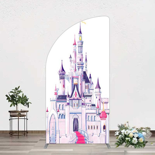 Lofaris Gorgeous Castle Princess Birthday Half Moon Arch Backdrop