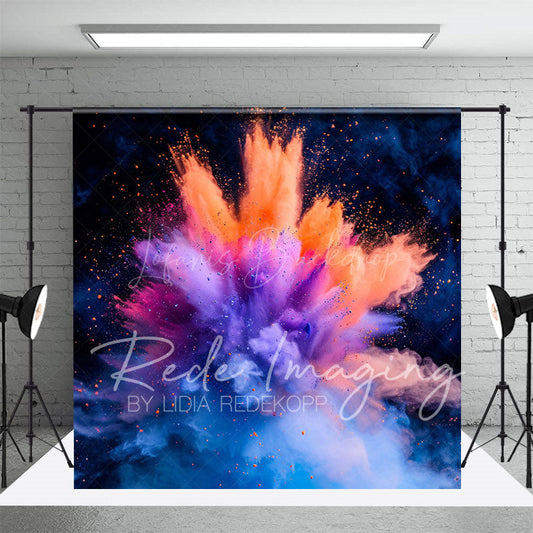 Lofaris Gorgeous Colorful Powder Burst Abstract Photo Backdrop