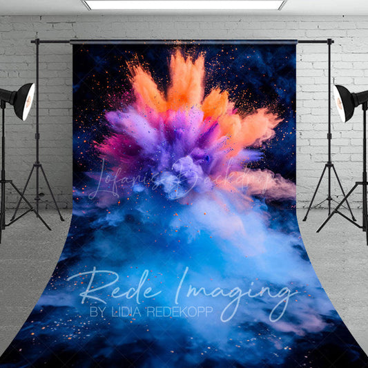 Lofaris Gorgeous Colorful Powder Burst Abstract Sweep Backdrop
