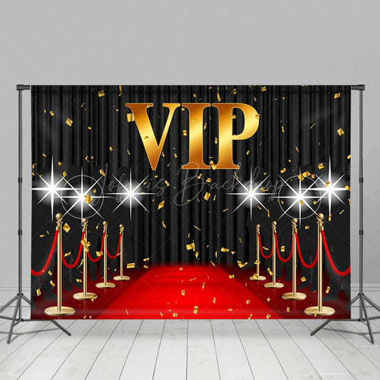 Lofaris Gorgeous Red Carpet Ribbon Vip Theme Backdrop