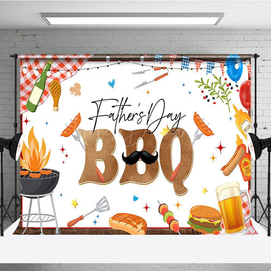 Lofaris Gourmet Picnic Happy Fathers Day Bbq Party Backdrop