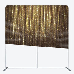 Lofaris Gradient Brown Glitter Dance Square Tension Backdrop