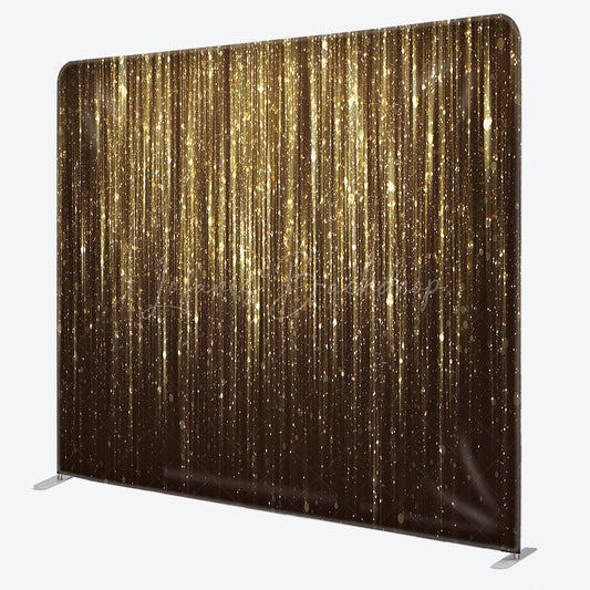Lofaris Gradient Brown Glitter Dance Square Tension Backdrop