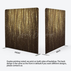 Lofaris Gradient Brown Glitter Dance Square Tension Backdrop