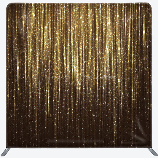 Lofaris Gradient Brown Glitter Dance Square Tension Backdrop