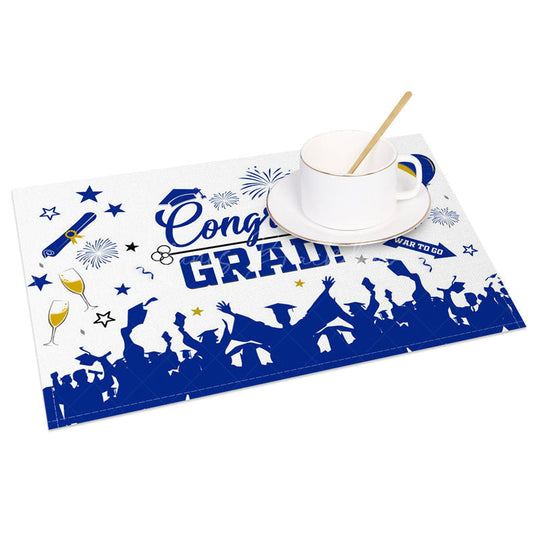 Lofaris Graduation Season Balloon Glitter Set of 4 Placemats