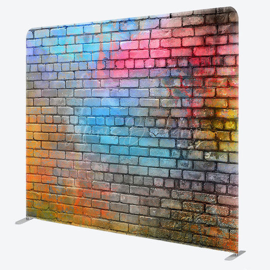 Lofaris Graffiti Wall Colored Photo Square Tension Backdrop