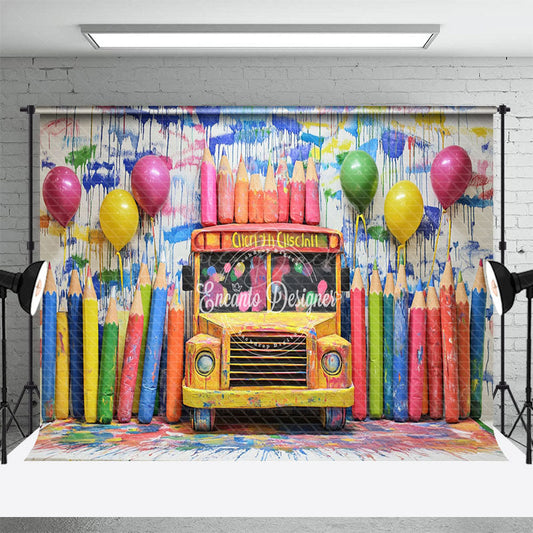 Lofaris Graffiti Wall Colorful Back To School Studio Backdrop