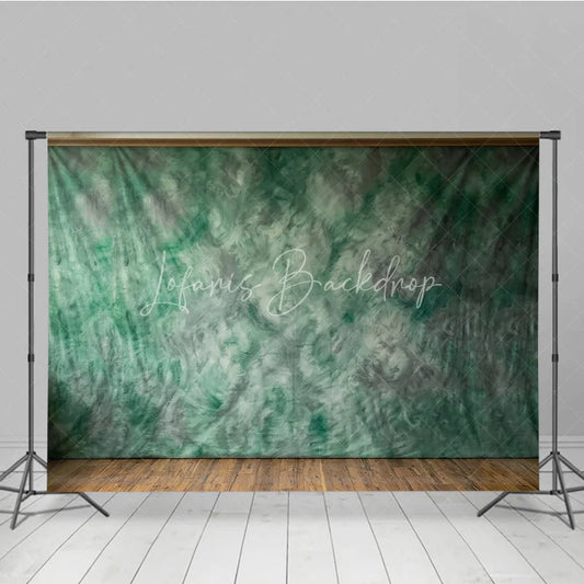 Lofaris Green and Grey Abstract Mottled Photography Backdrop Artistic Textured Studio Prop for Professional Portrait Sessions