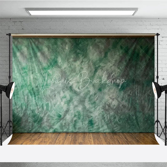 Lofaris Green and Grey Abstract Mottled Photography Backdrop Artistic Textured Studio Prop for Professional Portrait Sessions