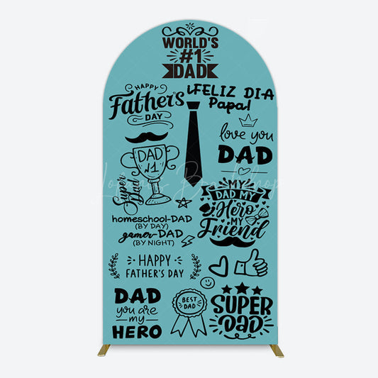 Lofaris Green Black Worlds 1 Dad Fathers Day Arch Backdrop