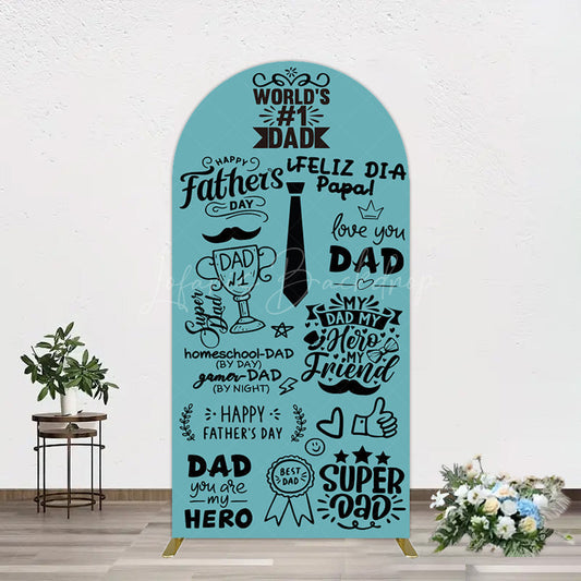 Lofaris Green Black Worlds 1 Dad Fathers Day Arch Backdrop