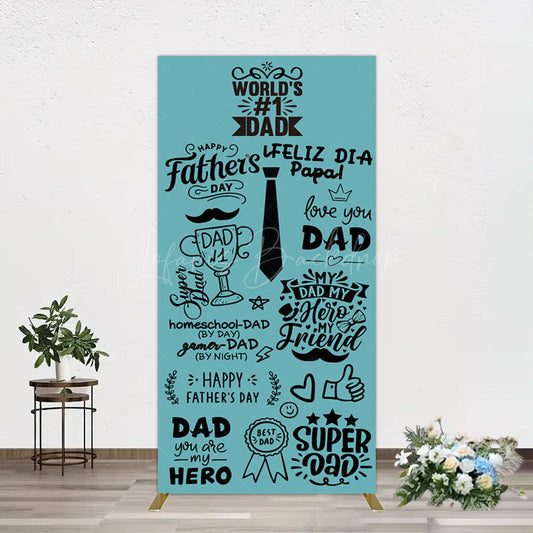 Lofaris Green Black Worlds 1 Dad Fathers Day Rectangle Backdrop