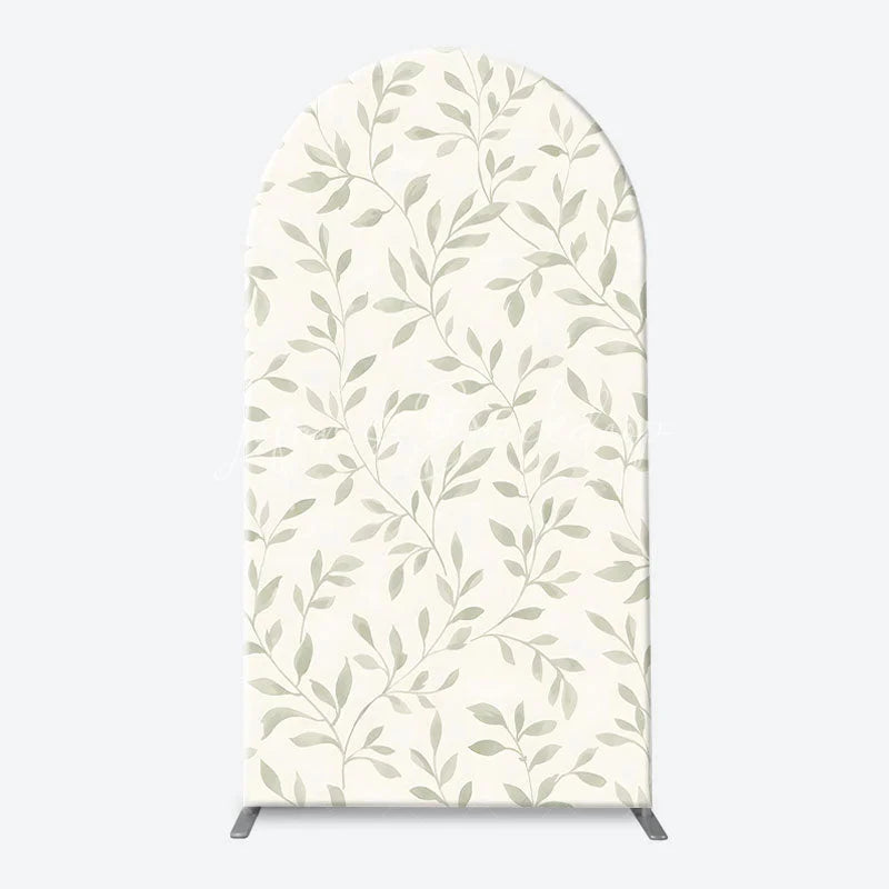 Lofaris Green Botanical Stork and Baby Bassinet Arch Backdrop Kit A Little Is On The Way Shower Decor