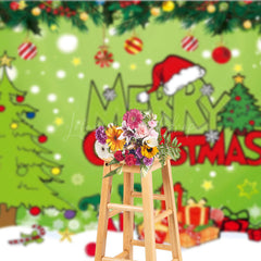 Lofaris Green Christmas Thief Inspired Backdrop for Holiday Party Whoville Cartoon with Dog Merry Grinchmas Photo Booth