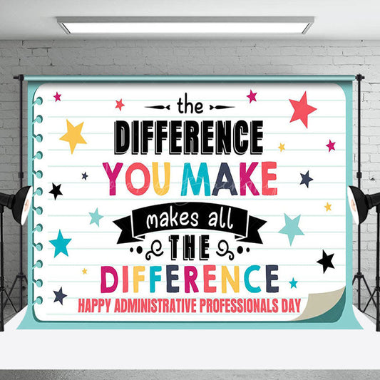 Lofaris Green Diary Administrative Professionals Day Backdrop