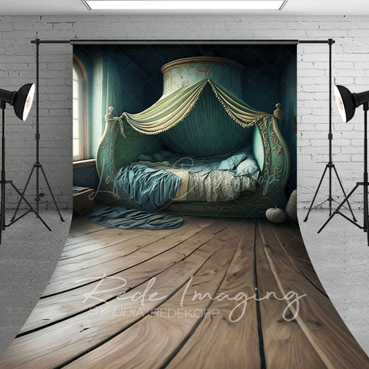 Lofaris Green Exotic Vibe Princess Bedroom Sweep Backdrop