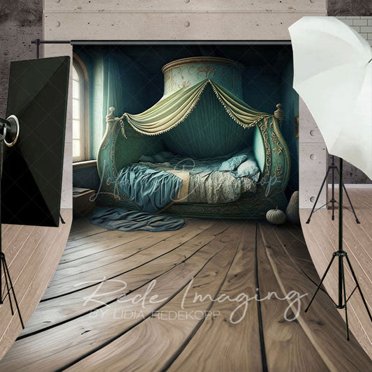 Lofaris Green Exotic Vibe Princess Bedroom Sweep Backdrop