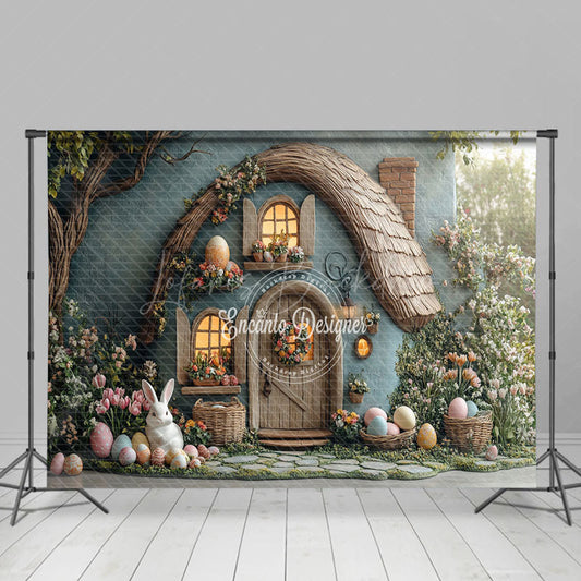 Lofaris Green Magical House Spring Greenery Easter Backdrop