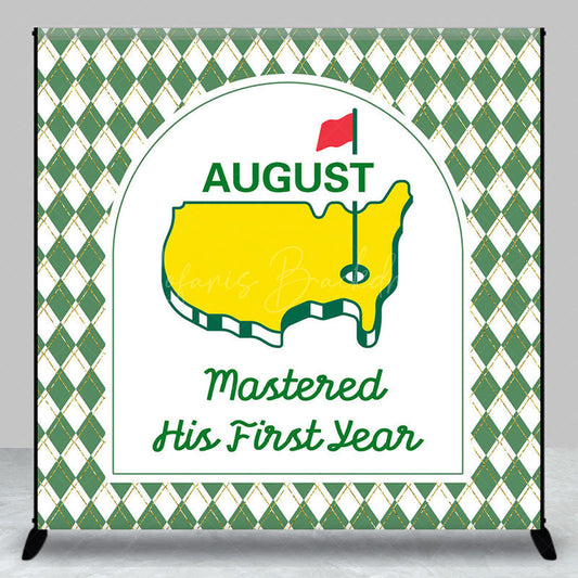 Lofaris Green Mastered First Year Custom Birthday Backdrop