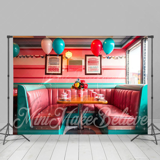 Lofaris Green Pink Dining Room Wood Floor Combo Set Backdrop