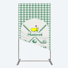 Lofaris Green Plaid Mastered His First Year Rectangle Backdrop