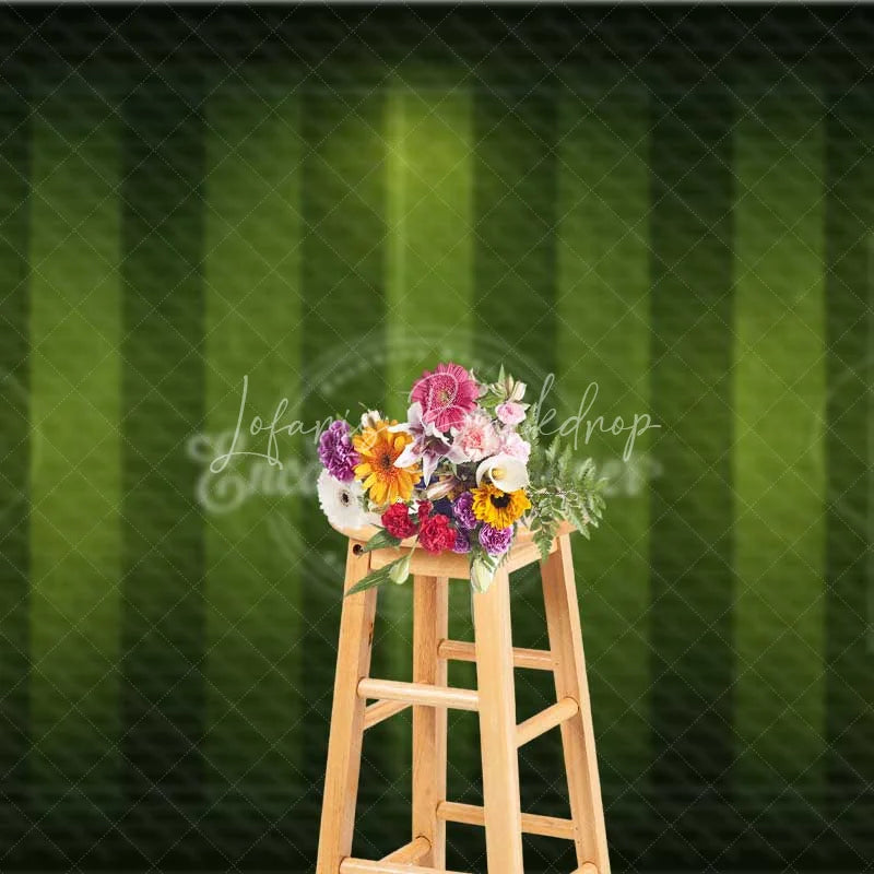 Lofaris Green Soccer Field Backdrop Football Pitch Stadium Lights Sports Theme Party Photo Booth