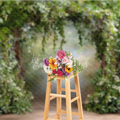 Lofaris Greenery Arch Backdrop Secret Garden Wedding Photo Prop Lush Woodland Trees with Vines for Party