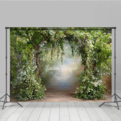 Lofaris Greenery Arch Backdrop Secret Garden Wedding Photo Prop Lush Woodland Trees with Vines for Party