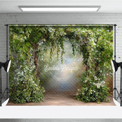 Lofaris Greenery Arch Backdrop Secret Garden Wedding Photo Prop Lush Woodland Trees with Vines for Party
