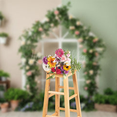 Lofaris Greenery Floral Room Spring Photography Backdrop
