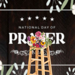Lofaris Greenery Floral Wood National Day Of Prayer Backdrop