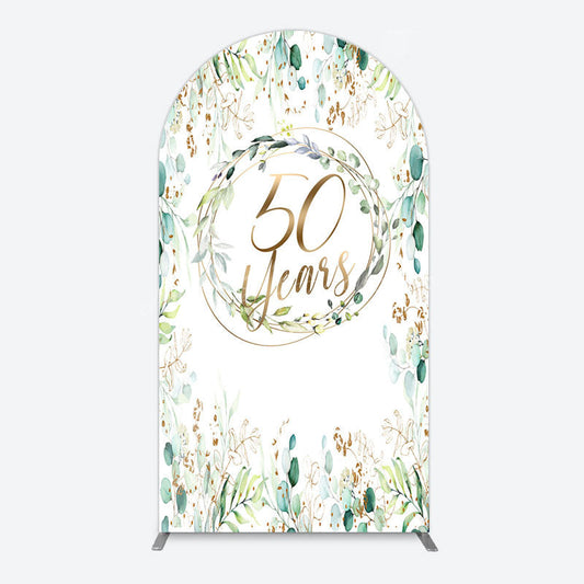 Lofaris Greenery Garland Anniversary 50 Years Arch Backdrop
