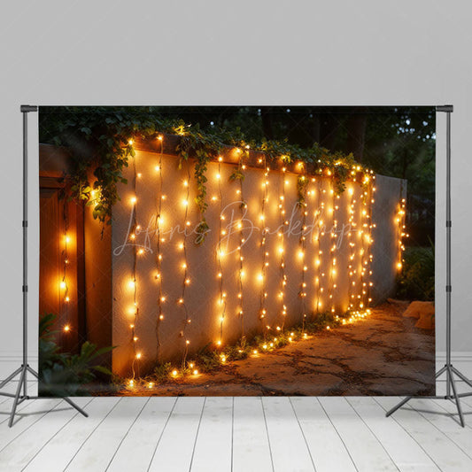 Lofaris Greenery Lighted Outdoor Wall Summer Night Backdrop