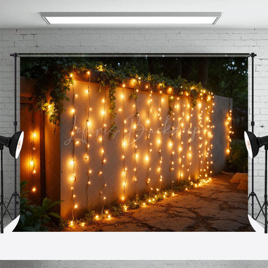 Lofaris Greenery Lighted Outdoor Wall Summer Night Backdrop