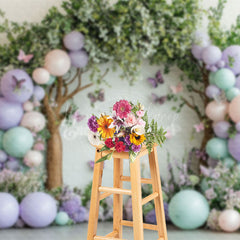Lofaris Greenery Tree Balloons Floral Cake Smash Backdrop