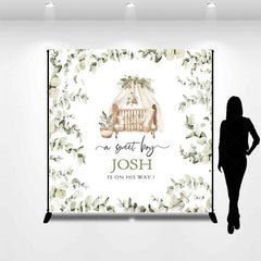 Lofaris Greeny Plants Sweet Boy Baby Shower Custom Backdrop