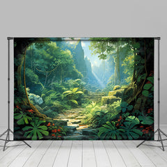 Lofaris Greeny Wonderland Paradise Spring Room Set Backdrop