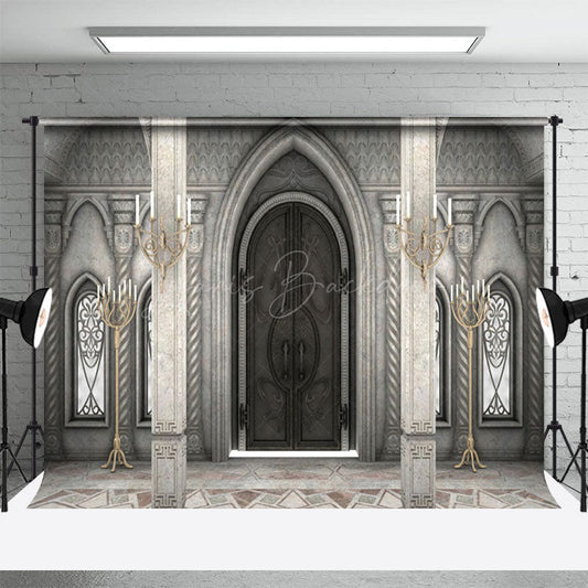 Lofaris Grey Toned Auditorium Candle Photography Backdrop