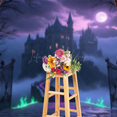 Lofaris Halloween Night Spooky Castle Cake Smash Backdrop