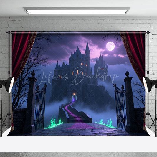 Lofaris Halloween Night Spooky Castle Cake Smash Backdrop
