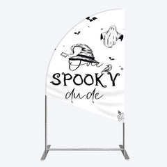 Lofaris Halloween One Spooky Dude Birthday Half Moon Arch Backdrop